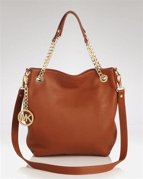 michael kors brown purse with gold chain and leather|large brown Michael Kors purses.